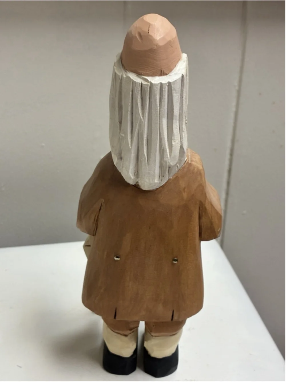 2000 Vintage Folk Art Wood Carved Ben Franklin John & Gloria Broniak 8” SIGNED